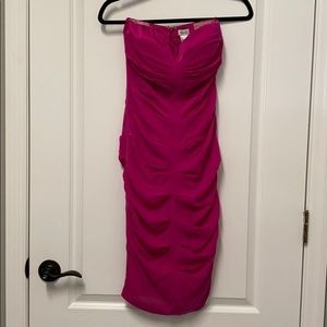 Pink strapless dress